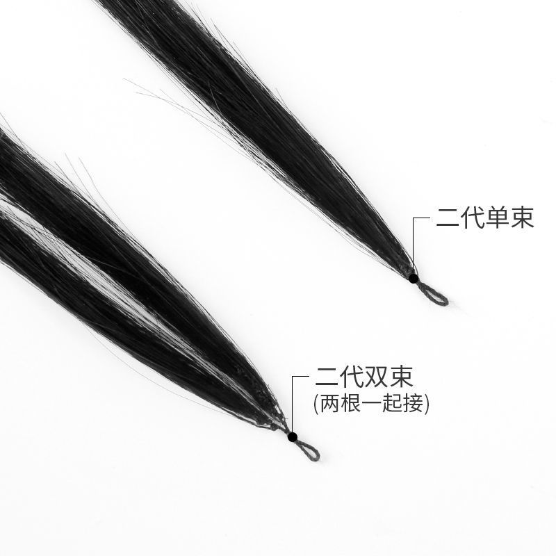羽毛接发二代无痕钩针接头发女真发6d微型接口长直发批发一件批发图
