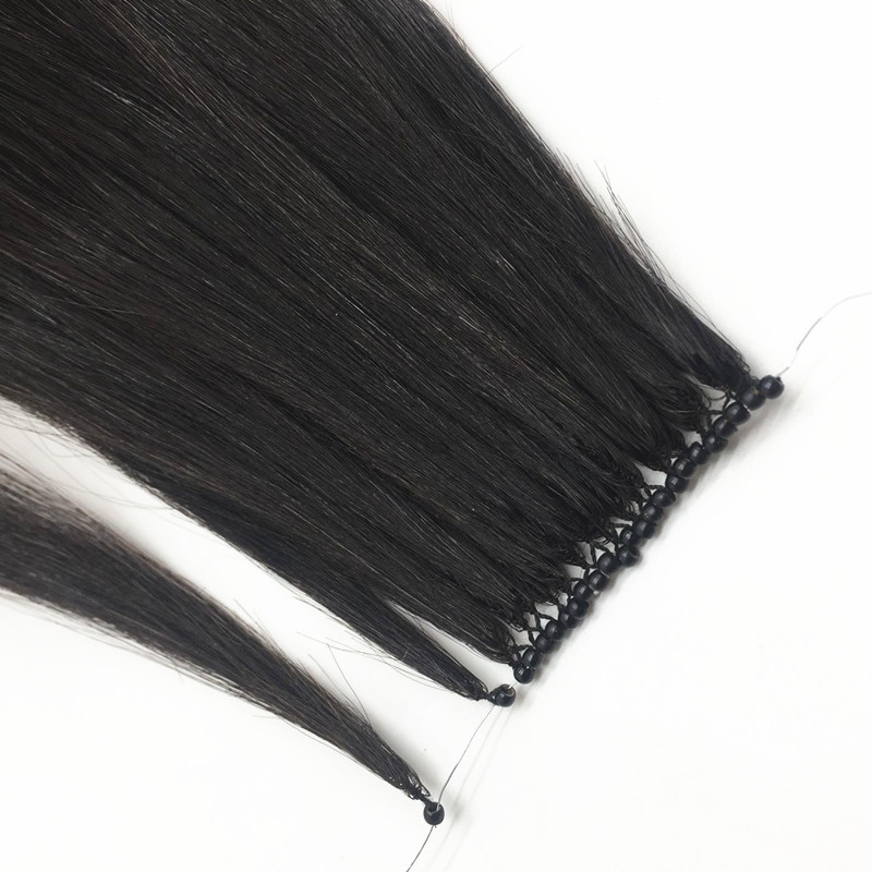 Factory direct sales silicone ring buckle 8d feather hair extension real hair micro-woven 8D buckle hair extension can be repeated by yourself