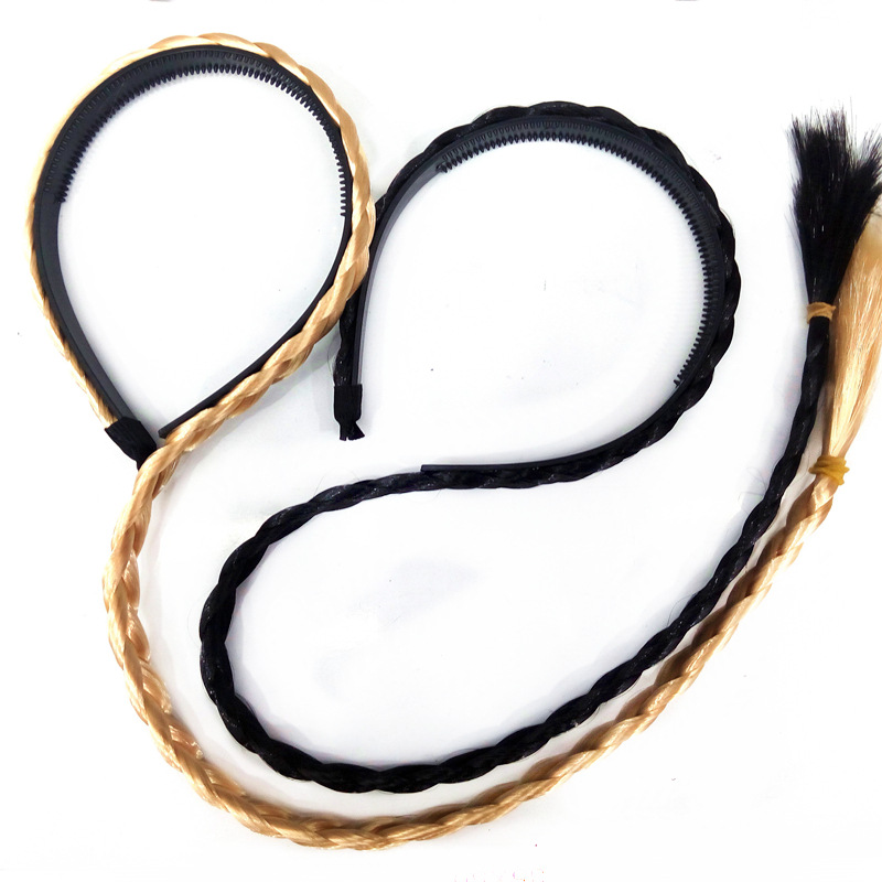 Wigs, false bangs, hair bands, ladies' straight bangs, wig pieces, false head curtains, braids, hair bands, false flowing hair, wholesale Specification image