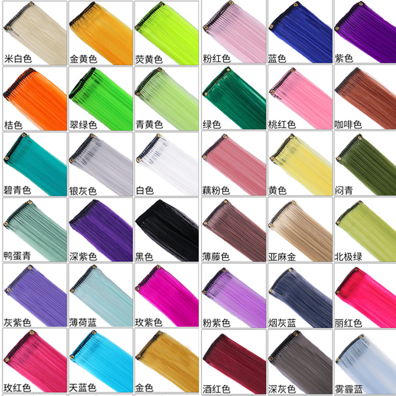 Hair extensions, hair extensions, colored hair extensions, straight hair extensions, ear loops, dyed hair extensions, hair extensions, high-temperature silk, curly hair extensions details Picture