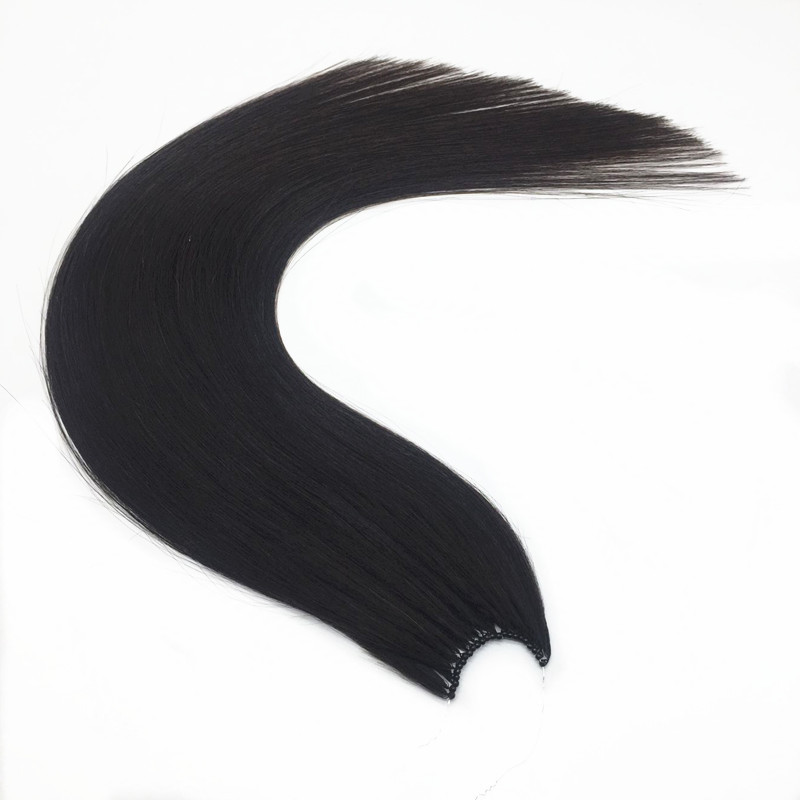 Factory direct sales silicone ring buckle 8d feather hair extension real hair micro-woven 8D buckle hair extension can be repeated by yourself details Picture
