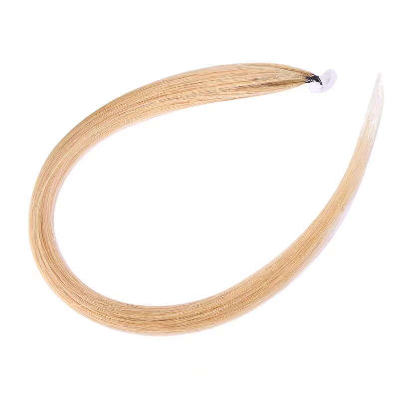 8-degree color second-generation feather hair extension, real hair highlight dyeing, seamless hair extension, female real hair seamless hair extension pieces Item Picture
