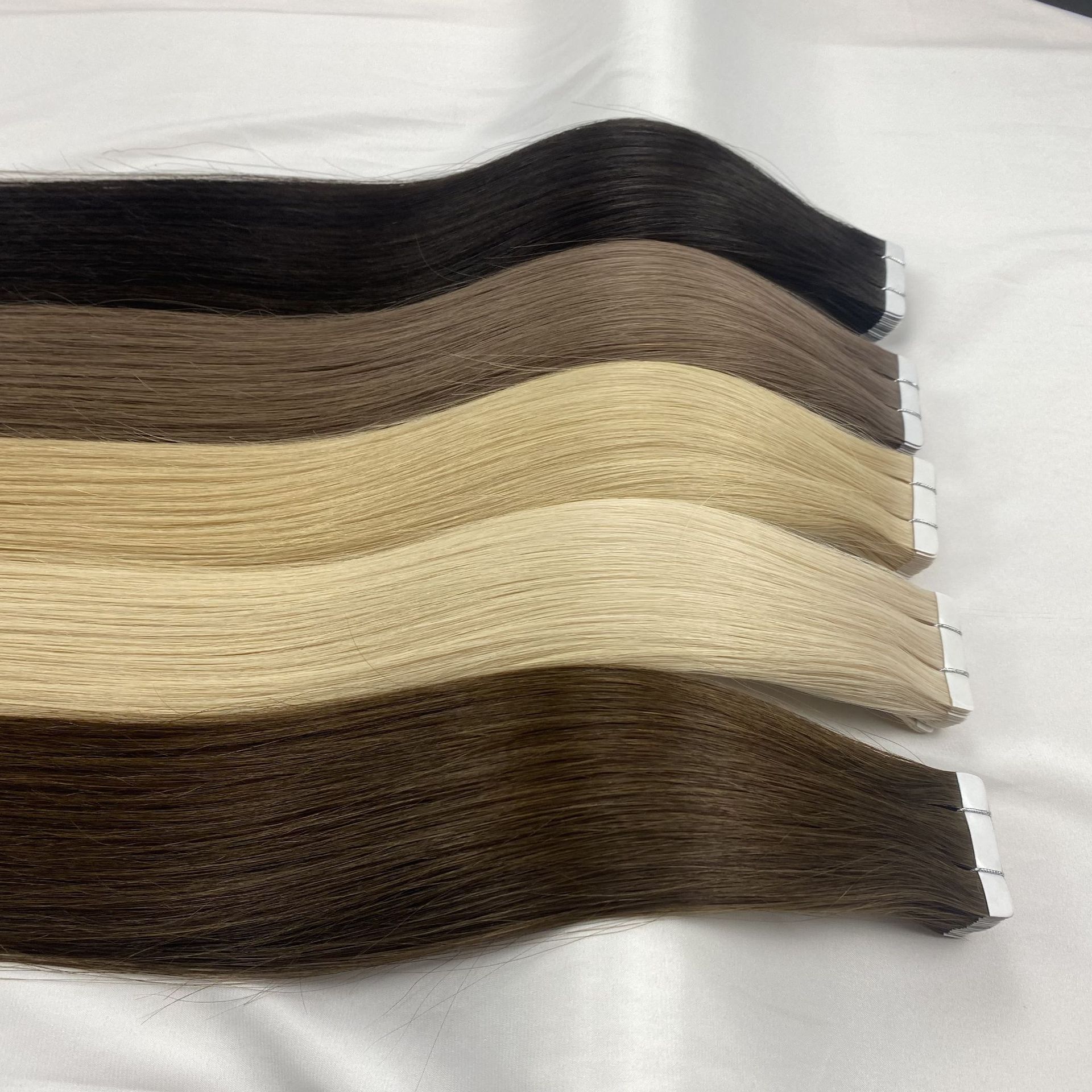 Swiss white Tape hair multi-color film hair hair bundle 18-26 inches details Picture
