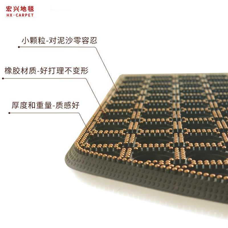 Outdoor door mat, entrance door mat, outdoor rubber anti-slip mat, hollowed-out foot mat for entering the house outside the door, household mat Application Scenario