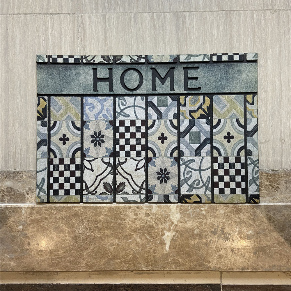 Customizable patterned rubber flocked floor MATS, indoor and outdoor entrance door MATS, heavy-duty rubber floor MATS Application Scenario