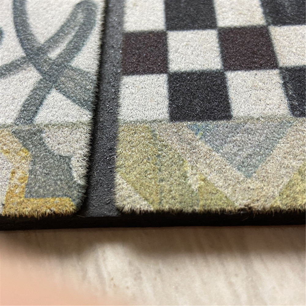 Customizable patterned rubber flocked floor MATS, indoor and outdoor entrance door MATS, heavy-duty rubber floor MATS Specification image