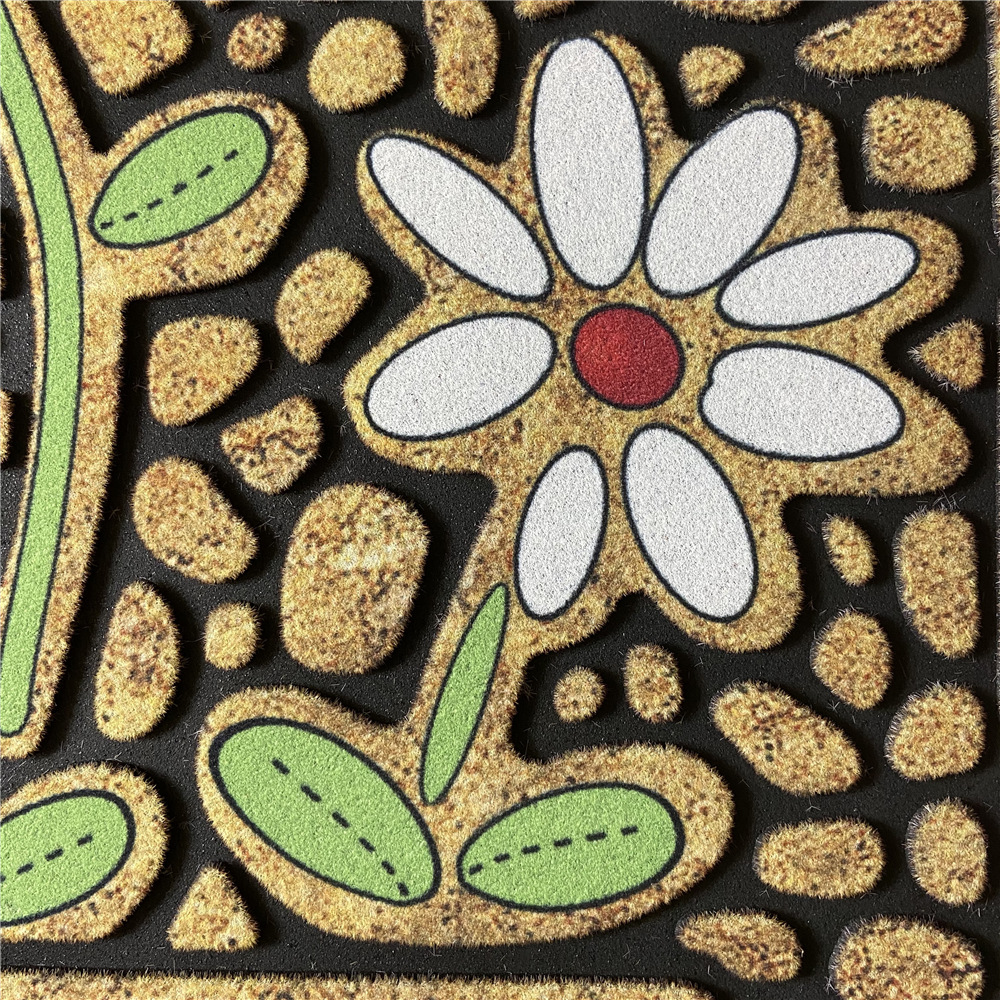 Wholesale rubber flocked floor MATS, heavy-duty floor MATS that are not easy to shift, door scratch dust removal MATS, rubber floor MATS details Picture