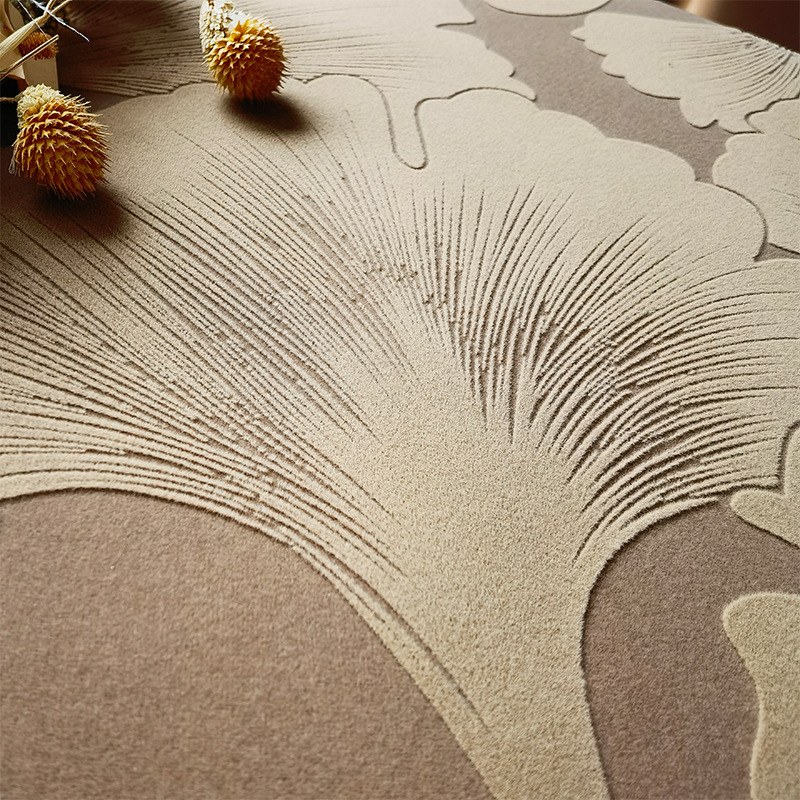 The entrance floor mat can be cut with ginkgo leaves, the door mat for entering the door is wear-resistant, the household outdoor mat is a flocked rubber floor mat Application Scenario