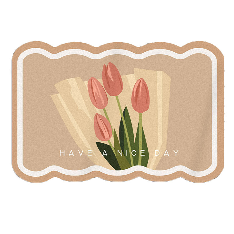 Bathroom floor mat, diatom mud absorbent soft mat, anti-slip foot mat at the bathroom door, quick-drying floor mat at the entrance of household toilet Item Picture