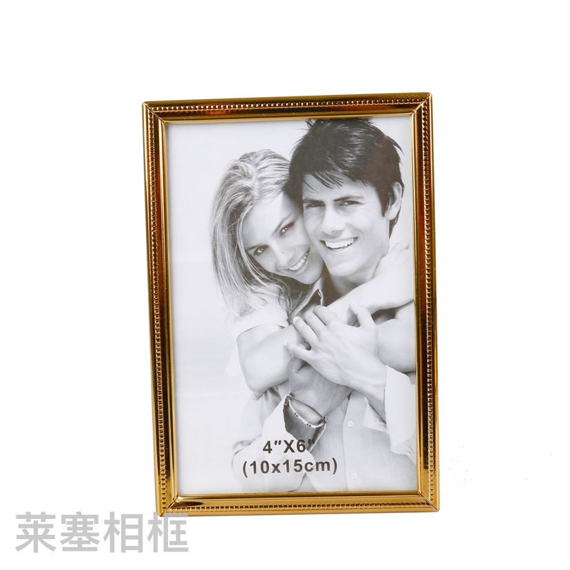 细边花纹铁电镀金色创意摆件家居装饰客厅卧室工艺品照片金属相框