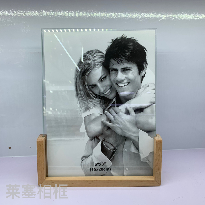 Beech U-shaped creative decorative items for home decoration, living room and bedroom handicrafts, photos, glass beech photo frames details Picture