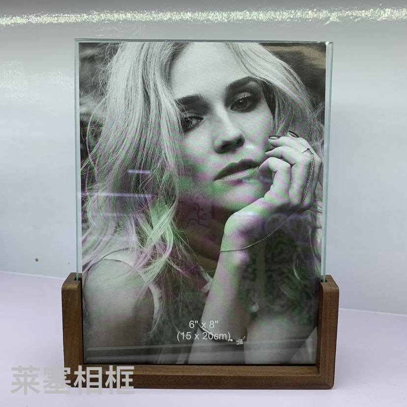 Walnut wood U-shaped creative decorative items for home decoration, living room and bedroom handicrafts, photos, glass, black walnut wood photo frames