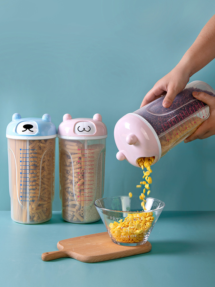 Lazy person rotating five-grain and miscellaneous grain storage bucket, multi-compartment storage tank for miscellaneous grains, household food storage tank sealed Application Scenario