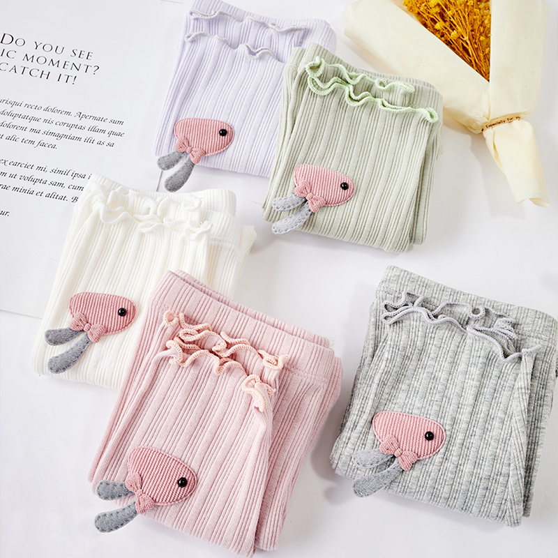Summer Korean-style children's clothing, capri pants, girls' pants, thin summer base socks, cotton outerwear, girls' baby children's long pants