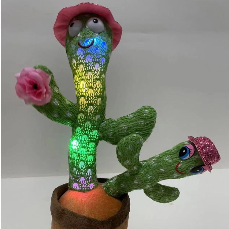 Creative and funny electric dancing mother-child double-headed cactus, the same style as the Internet celebrity's singing cactus