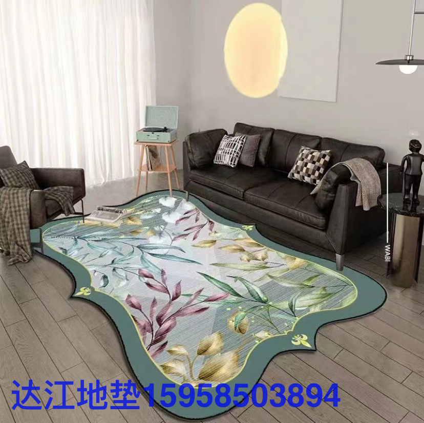 新中式回纹中国北欧地毯客厅地毯卧室满铺房间地垫床边茶几毯