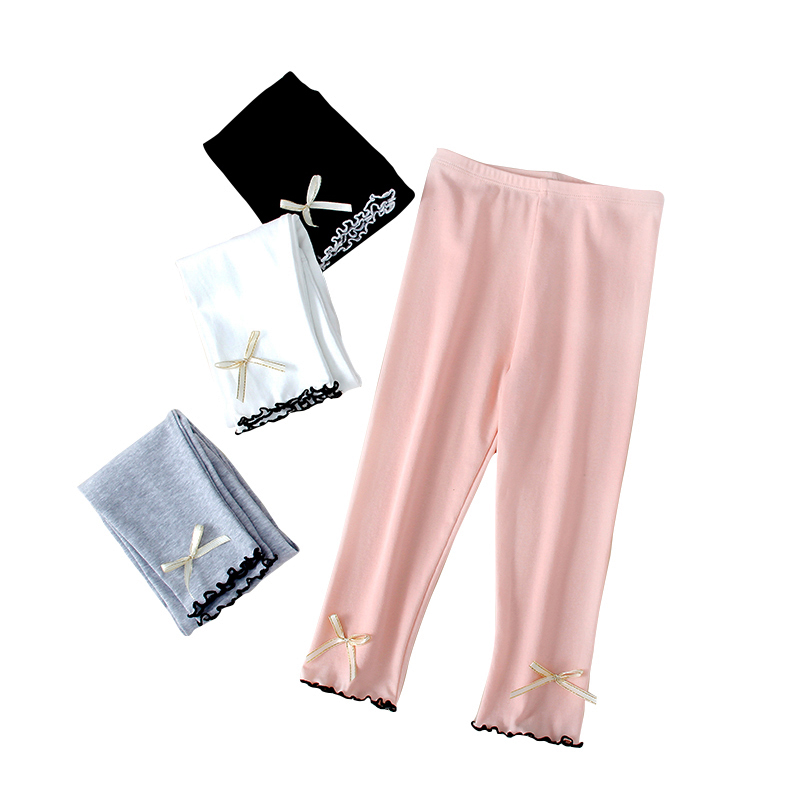 Summer thin children's 7-inch pants, pink children's 7-inch pants, Korean-style children's clothing, summer women's baby mid-length pants Item Picture