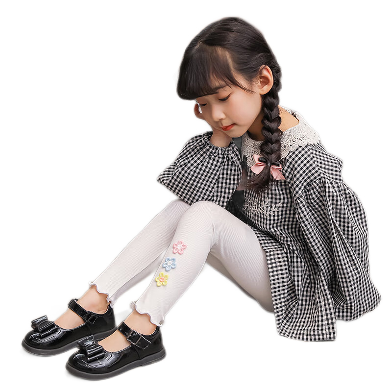 Children's base socks, summer girls' pants, stylish girls' pants, capri pants, Korean version capri pants, mid-length pants, baby long pants Item Picture