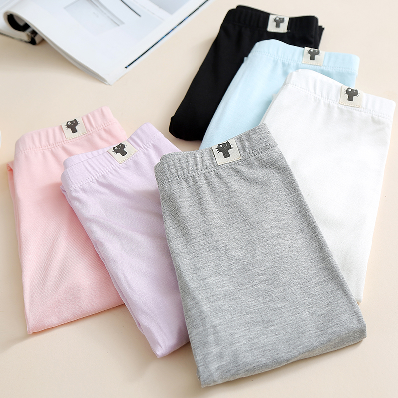 Korean version of girls' pants summer thin nine cent pants girls' Modal white leggings children's mosquito proof pants