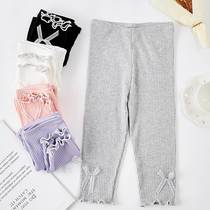 Girls summer thin pants Modal children's leggings wear girls baby capri pants spring princess style