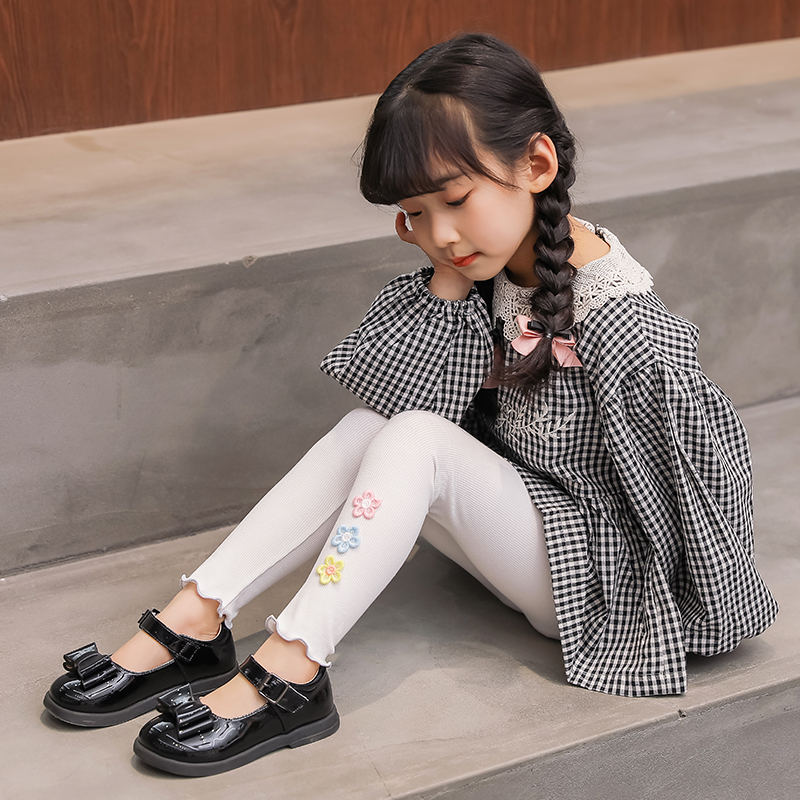 Children's base socks, summer girls' pants, stylish girls' pants, capri pants, Korean version capri pants, mid-length pants, baby long pants Specification image