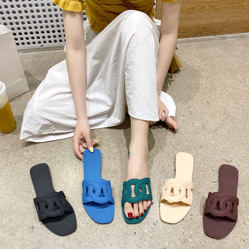 OEM定制拖鞋女h带凉拖鞋跨境欧美外贸沙滩代批发一字拖slippers