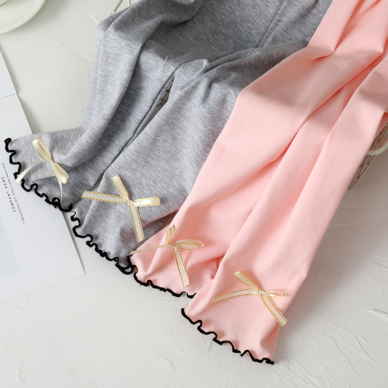 2022 Girls' base socks nine-inch pants for spring girls and children's summer wear Modal thin long pants