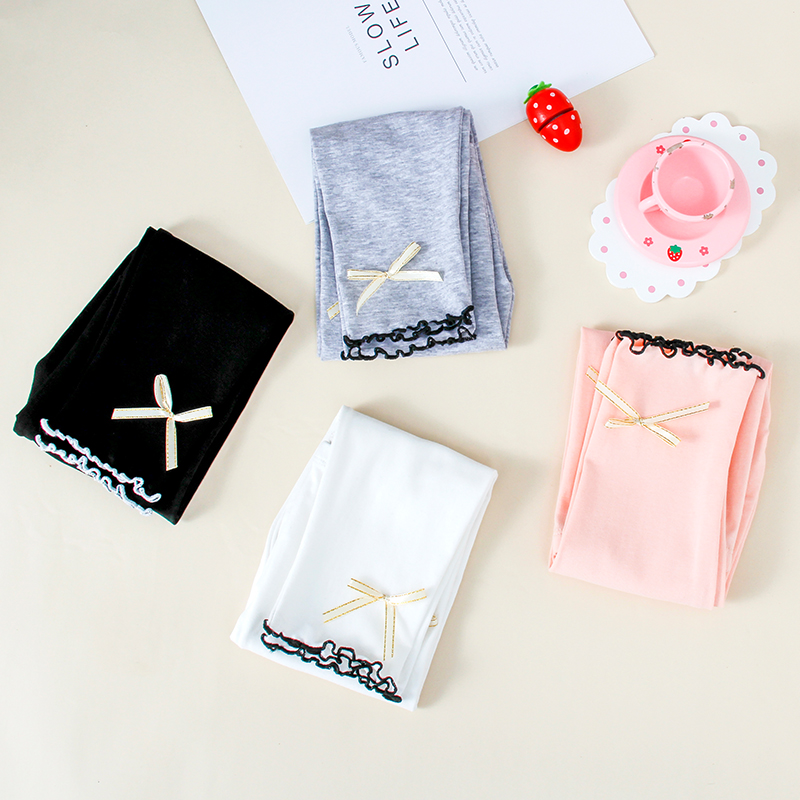 Summer thin children's 7-inch pants, pink children's 7-inch pants, Korean-style children's clothing, summer women's baby mid-length pants Specification image