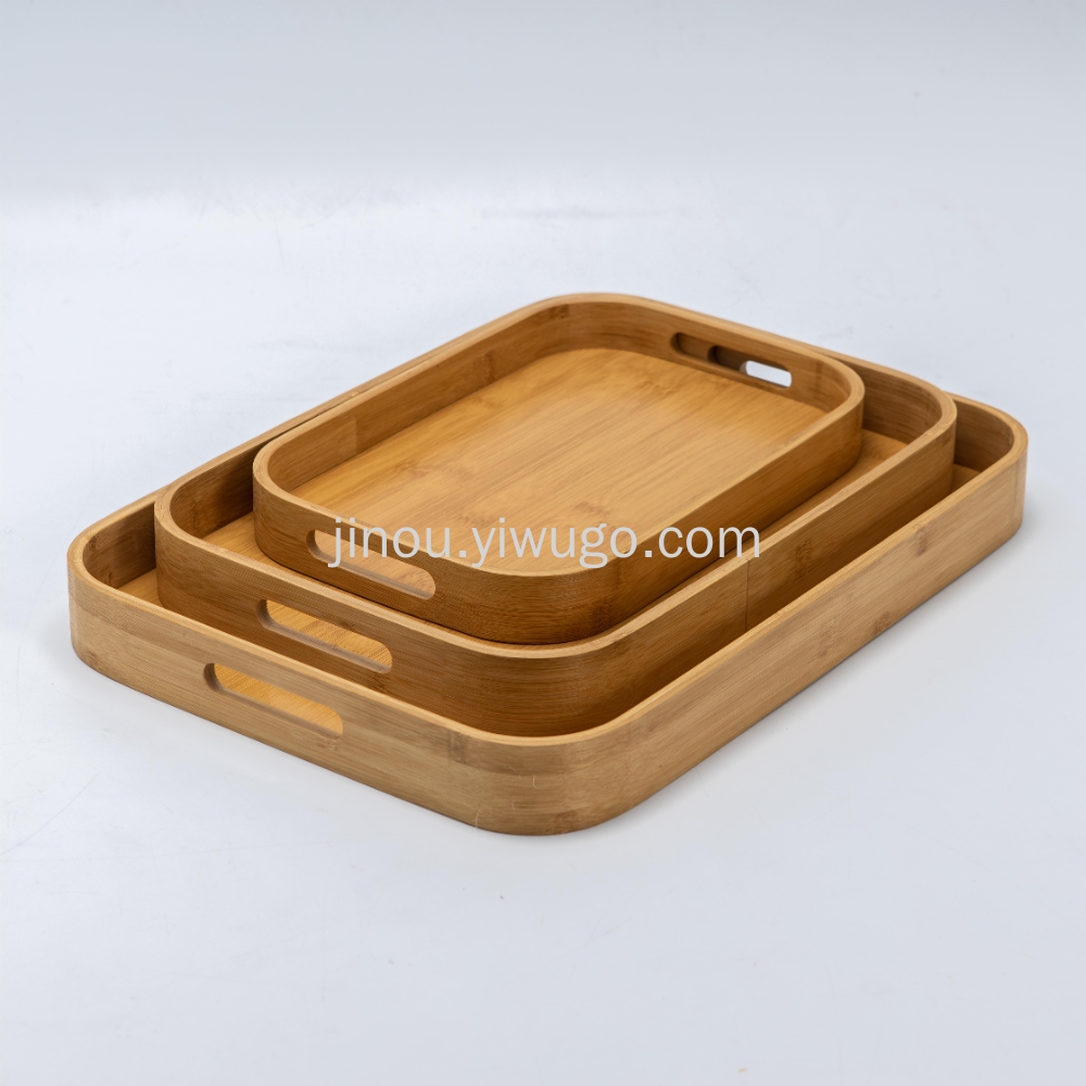 异形双耳竹托盘 茶盘 竹制品 竹盘