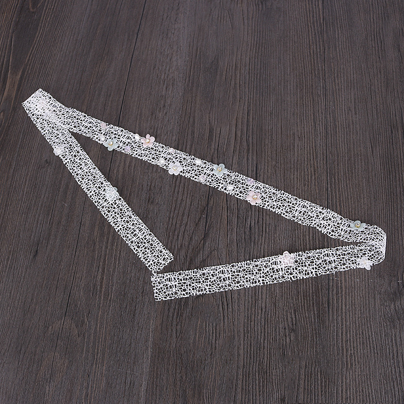 Bride's necklace, Korean-style simple crystal hair band, wedding travel commemorative hair accessory, fresh and beautiful school-style headwear Specification image
