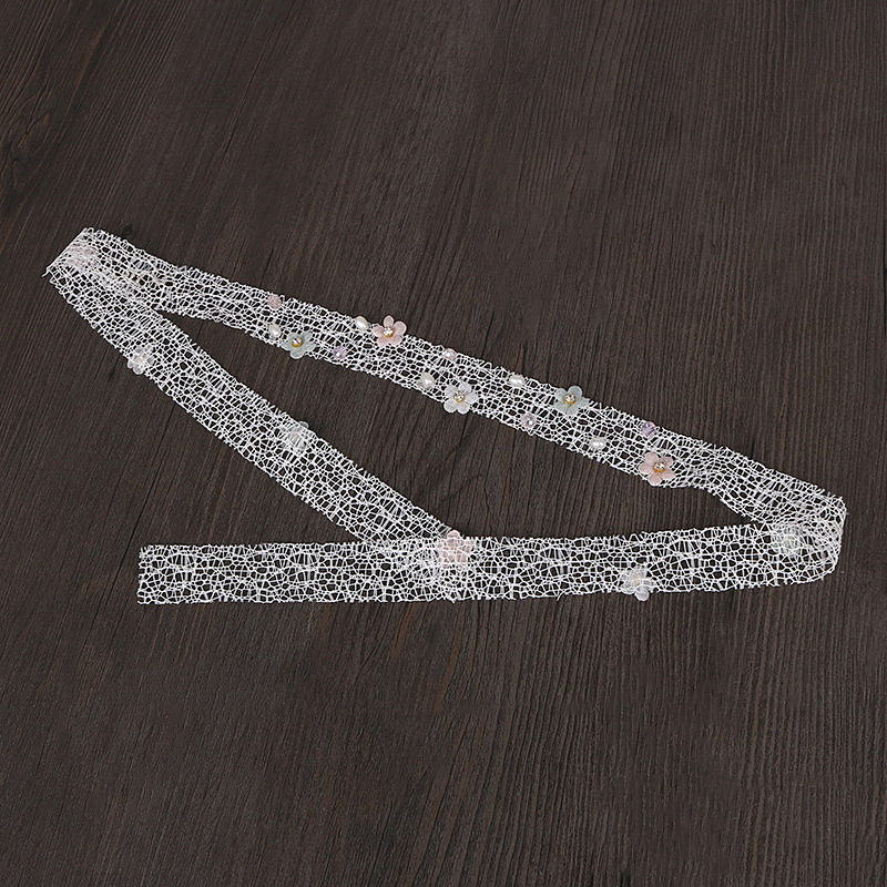 Bride's necklace, Korean-style simple crystal hair band, wedding travel commemorative hair accessory, fresh and beautiful school-style headwear details Picture
