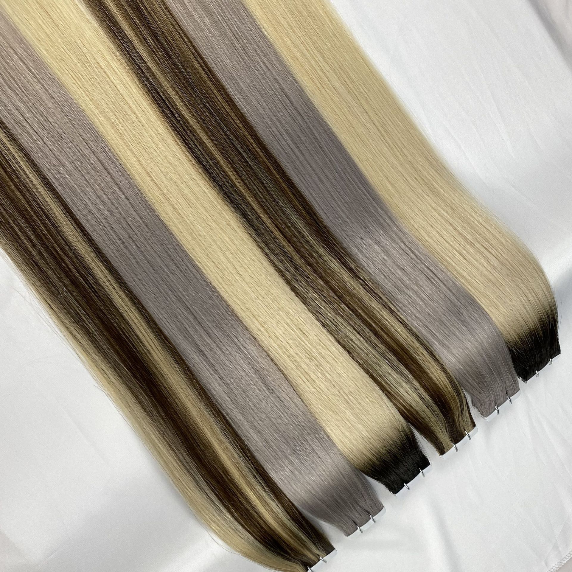High-end real person hair, color PU one-piece hair extension, a bestseller from Europe and America, can be permed or dyed Application Scenario