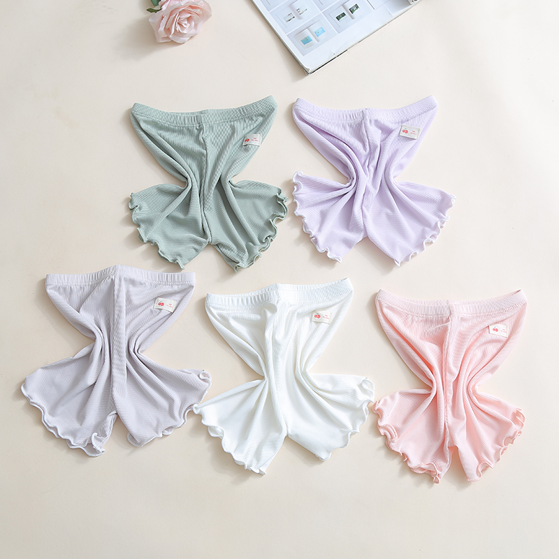 Summer girls' safety pants, leak-proof breathable ice silk children's stockings, baby girls' quick-drying underpants, safety shorts details Picture