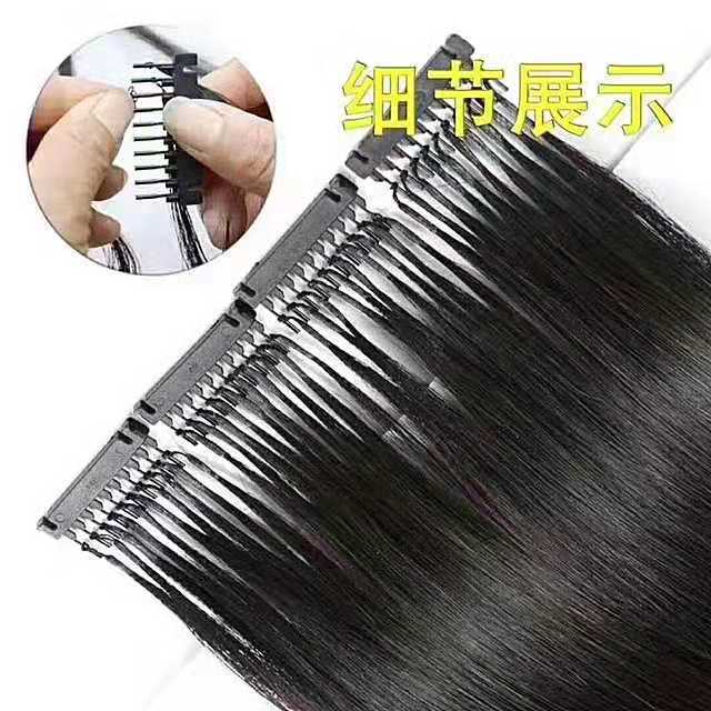 Customized 6d hair extension, genuine seamless hair extension, buckle-type hair extension device, 6d hair extension piece, nano seamless crystal thread hair extension Specification image