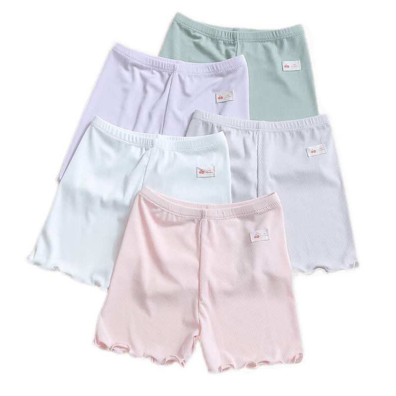 Summer girls' safety pants, leak-proof breathable ice silk children's stockings, baby girls' quick-drying underpants, safety shorts Item Picture