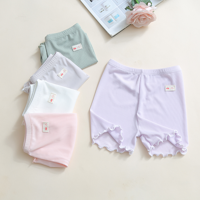 Summer girls' safety pants, leak-proof breathable ice silk children's stockings, baby girls' quick-drying underpants, safety shorts