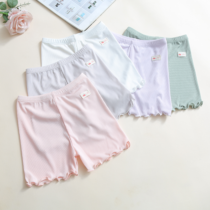 Summer girls' safety pants, leak-proof breathable ice silk children's stockings, baby girls' quick-drying underpants, safety shorts Specification image