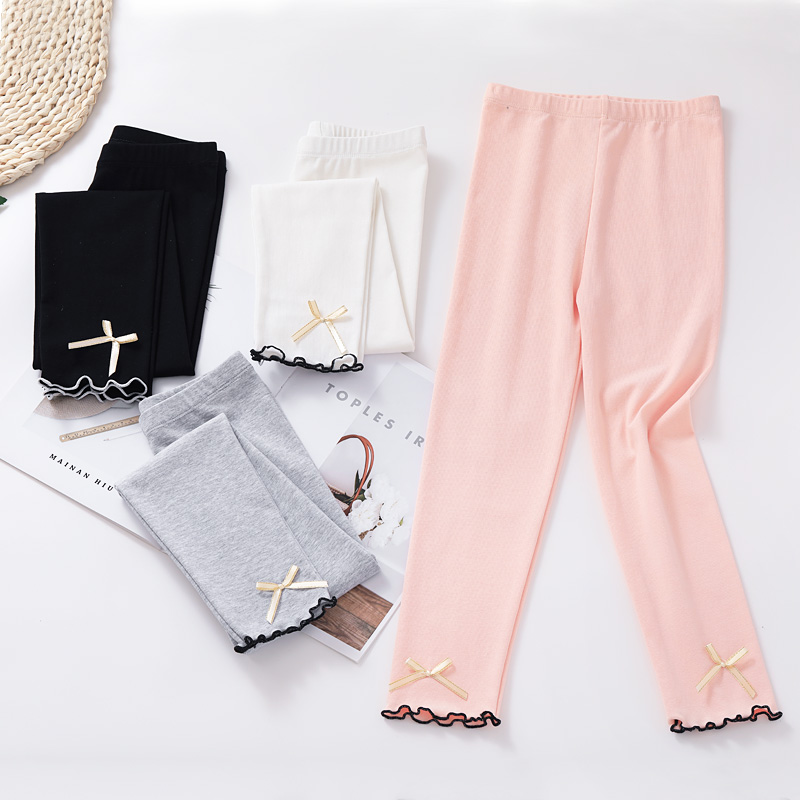 Summer Modal seven-inch pants for girls, thin and stylish outerwear, nine-inch pants, summer children's clothing, children's pants