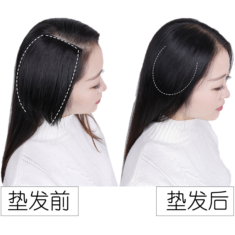 Hair pads, wig pads, women's hair root pads, real hair at the back of the head, no trace, fluffy, thickened on both sides, top of the head for hair replacement Specification image