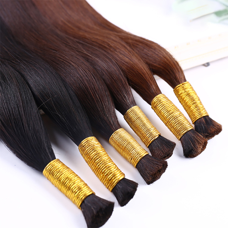 High-quality straight hair bundles, Jurchen hair handles, loose hair, distinguishable from real hair strands, crystal thread, self-stitching, can be dyed and permed Application Scenario