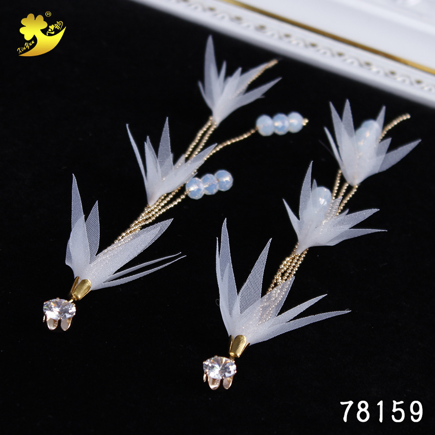 European and American fashion minimalist magazine photo shoot headwear, women's personalized and versatile bridal accessories, tassel crystal earrings Application Scenario