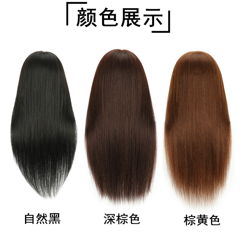 Real hair models can be used for perming and curling fake heads, practicing braided hair, updo hair, makeup, haircuts, model heads, and mixed hair teaching Specification image