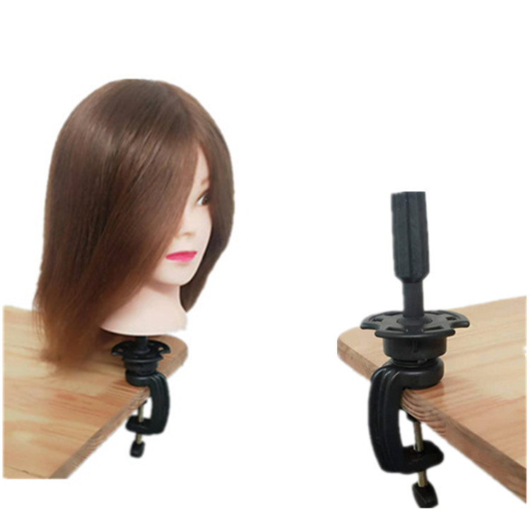 Teaching head, hairdressing practice head stand, real and fake hair model head, doll head, desktop stand, head model small stand Application Scenario