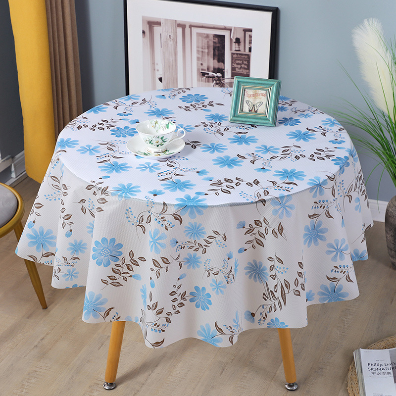 【LOVELY HOME】【 Chi Jia 】 Printed round tablecloth Chili oil-resistant, heat-resistant, oil-resistant, no-rinse tea table cloth, waterproof and oil-resistant tablecloth, disposable tablecloth