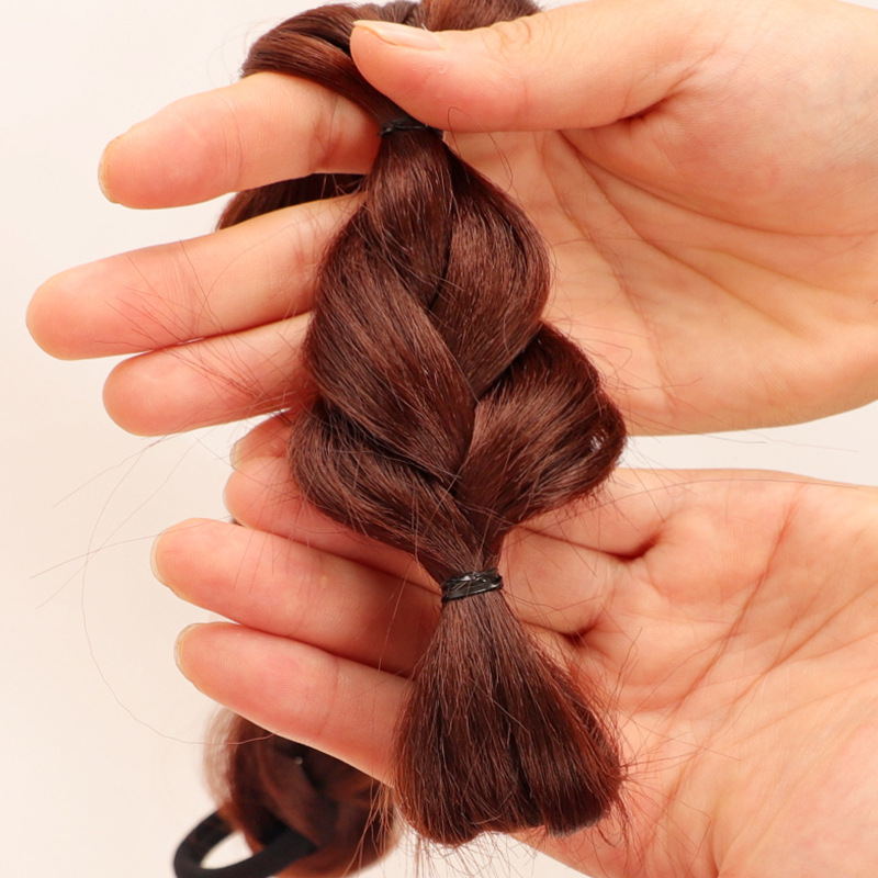 The braided long hair, popular bubble braid wig, ponytail wig, high school girl's ponytail, cute and playful, natural lantern braid Application Scenario