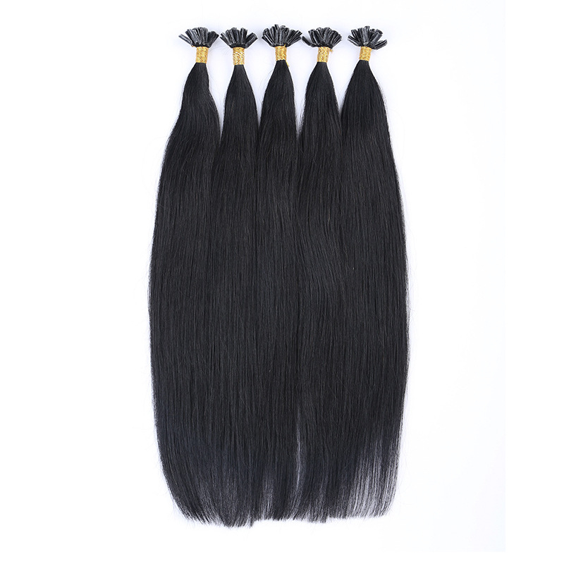 White high-end bonding hair extensions Real person Natural Hair extension bundle
