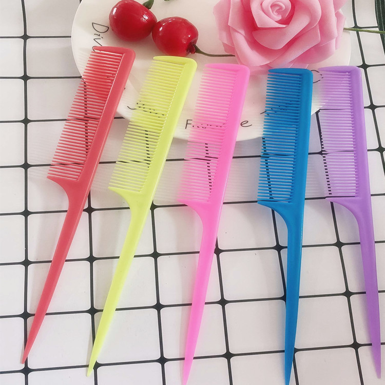 假发打理尖尾梳 家用美发尖尾梳头梳 塑料长发尖头梳理发小梳子