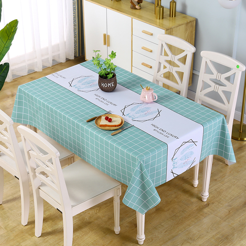 【LOVELY HOME】【 Chi Jia 】 Oil-proof no-wash tablecloth e-commerce Group purchase manufacturer wholesale Thickened and enlarged waterproof and oil-proof tablecloths, kitchen tablecloths, European-style tablecloths, geometric printed tablecloths Specification image