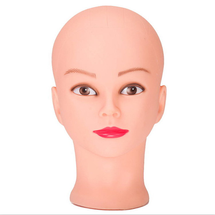 Bald head model, wig, model head, makeup and beauty doll head, soft rubber model, hat, wig, display head model Specification image