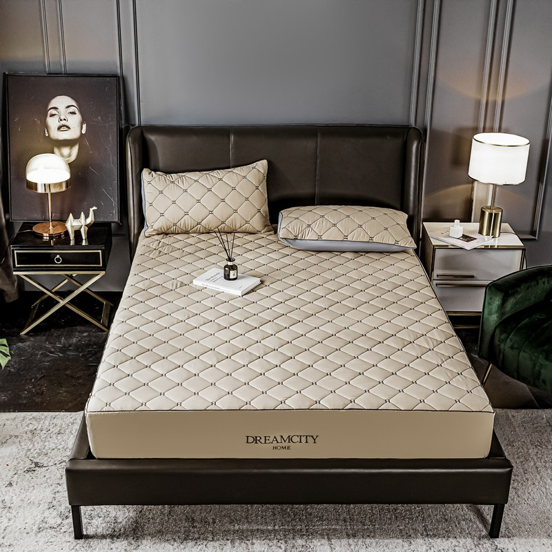 2022 Embroidered bed cover, single piece with cotton lining, thickened bedspread, bed cover, Simmons mattress protective cover Specification image
